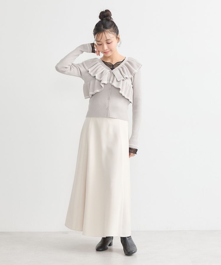 earth music&ecology「バックレースアップスカート」|フレア|