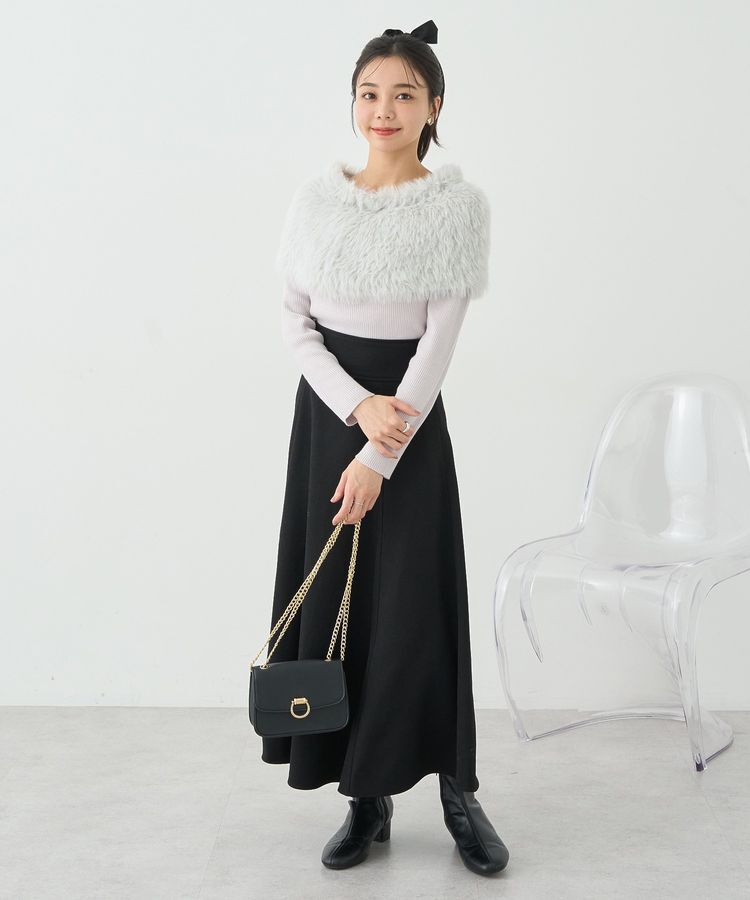 earth music&ecology「バックレースアップスカート」|フレア|