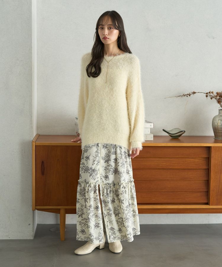 earth music&ecology「モヘヤライクレースニット」|ニット・セーター|
