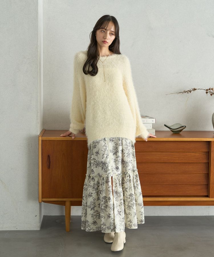earth music&ecology「モヘヤライクレースニット」|ニット・セーター|