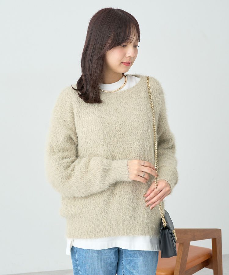 earth music&ecology「モヘヤライクレースニット」|ニット・セーター|