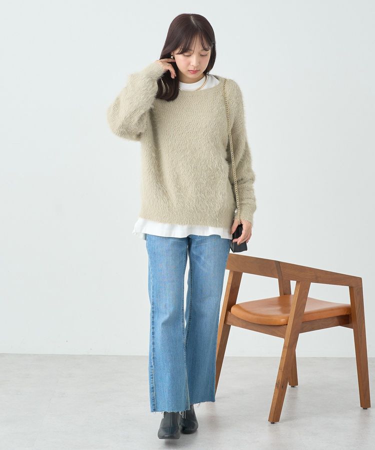 earth music&ecology「モヘヤライクレースニット」|ニット・セーター|