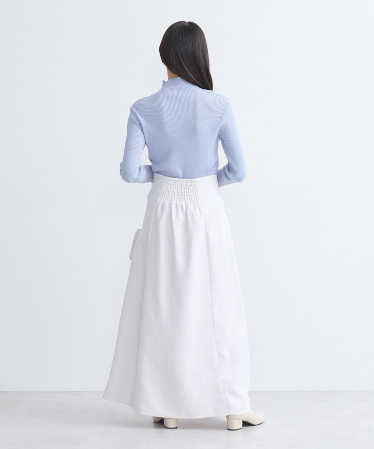 earth music&ecology「レースアップハイウエストスカート」|フレア|