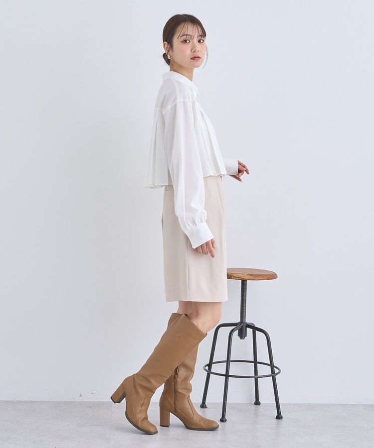 earth music&ecology「タックプリーツショートシャツ」|シャツ・ブラウス|