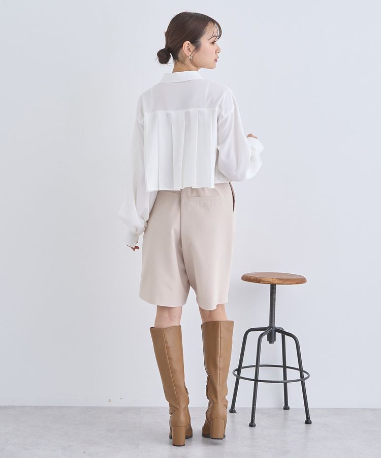 earth music&ecology「タックプリーツショートシャツ」|シャツ・ブラウス|