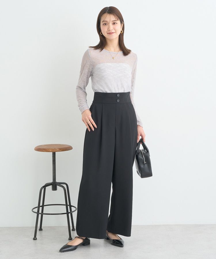 earth music&ecology「ハイウエストワイドパンツ」|その他|