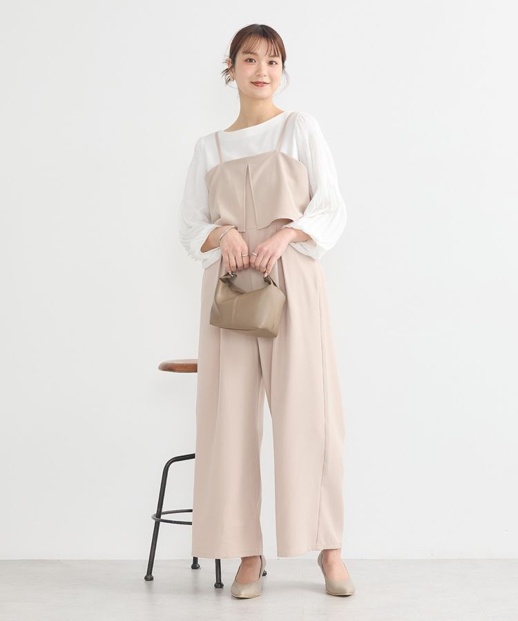 earth music&ecology「デザインキャミサロペット」|オールインワン|