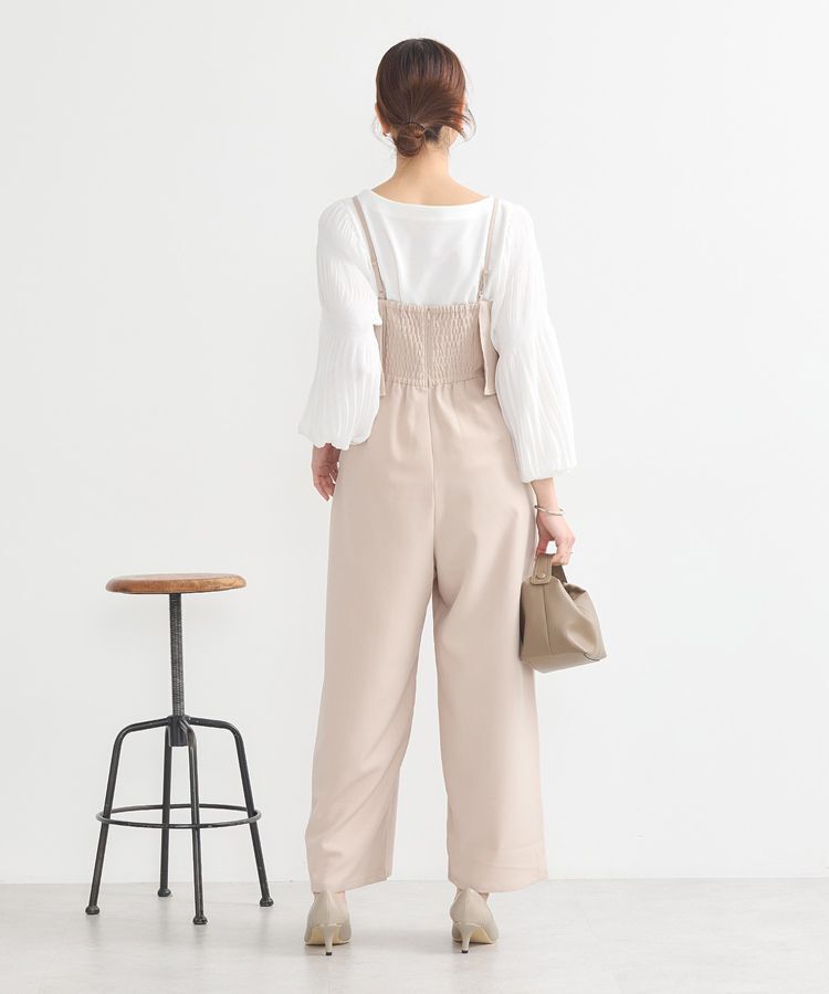 earth music&ecology「デザインキャミサロペット」|オールインワン|