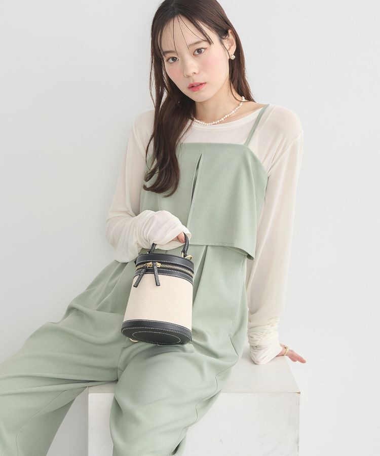 earth music&ecology「デザインキャミサロペット」|オールインワン|Mint