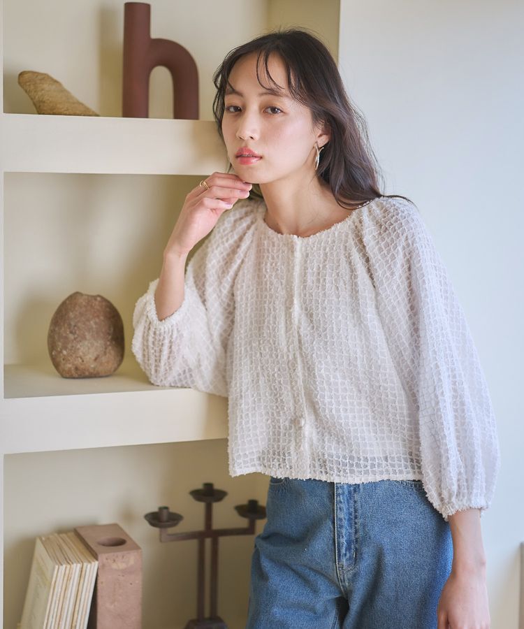 earth music&ecology「前後2wayミニフリンジブラウス」|シャツ・ブラウス|