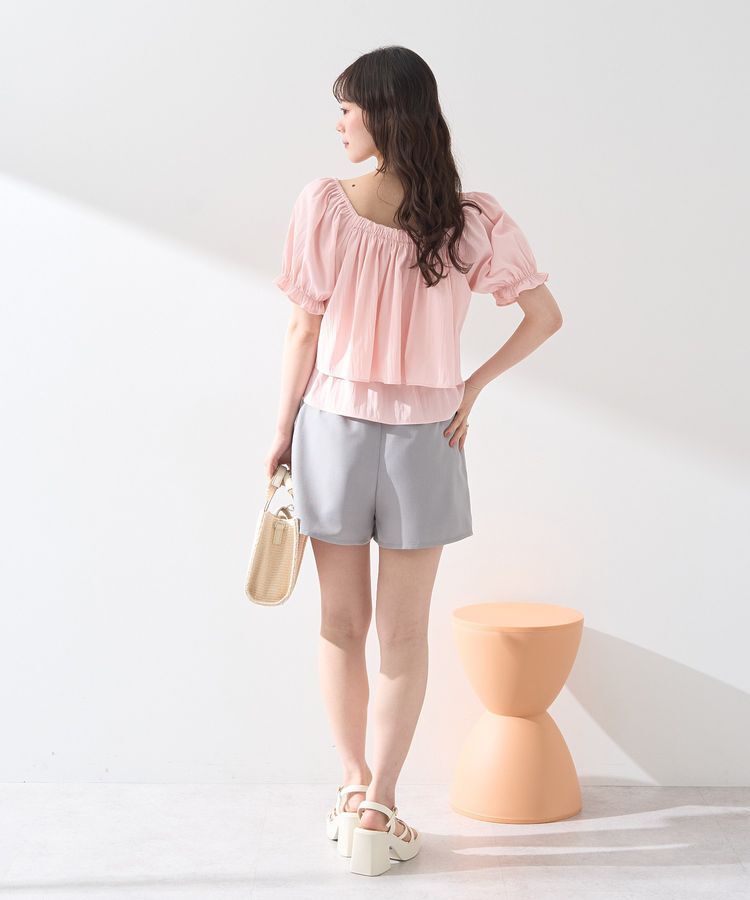 earth music&ecology「スクエアフロントリボンブラウス」|シャツ・ブラウス|