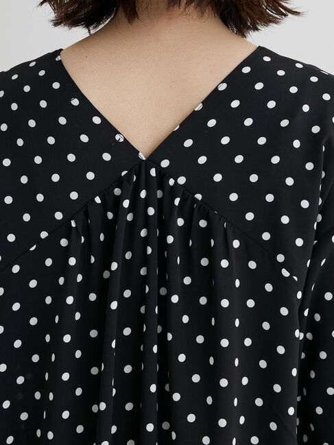 Green Parks「・novem9　ドットpt　Aラインワンピース」|ワンピース|