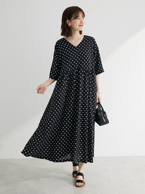 Green Parks「・novem9　ドットpt　Aラインワンピース」|ワンピース|