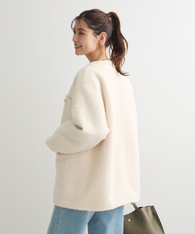 Green Parks「ノーカラーZIPジャコット」|ブルゾン・スタジャン|