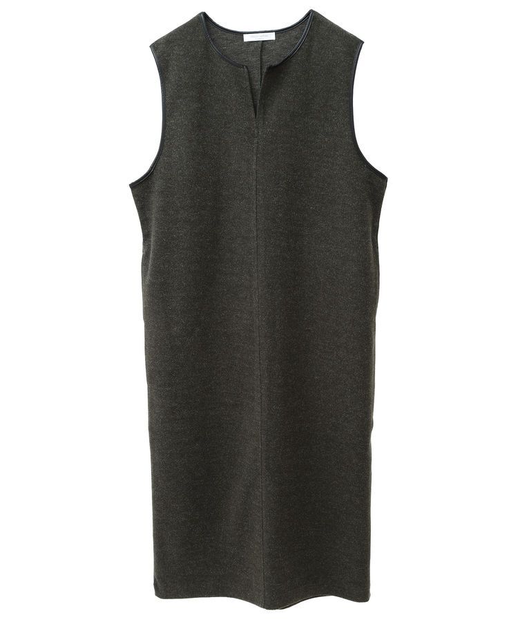 Green Parks「圧縮ポンチ合皮パイピングジャンスカ」|ジャンパースカート|