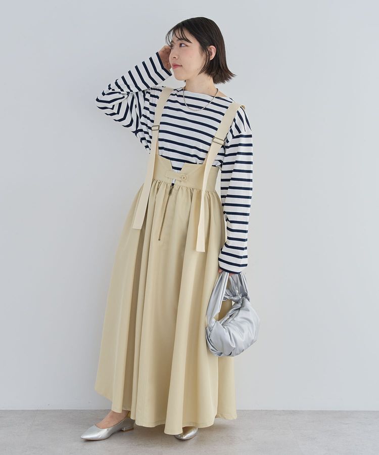 Green Parks「・DOUBLE FLAGS サスペンダーミリタリースカート」|スカート|Beige