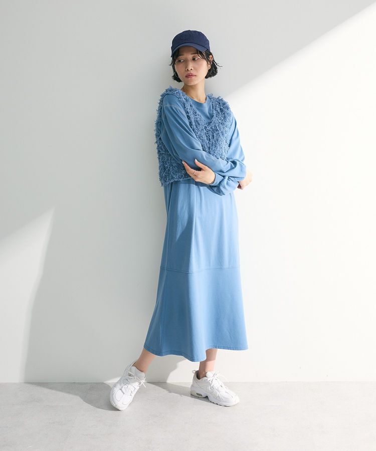 Green Parks「SET2点ベスト+配色ステッチワンピース」|ワンピース|