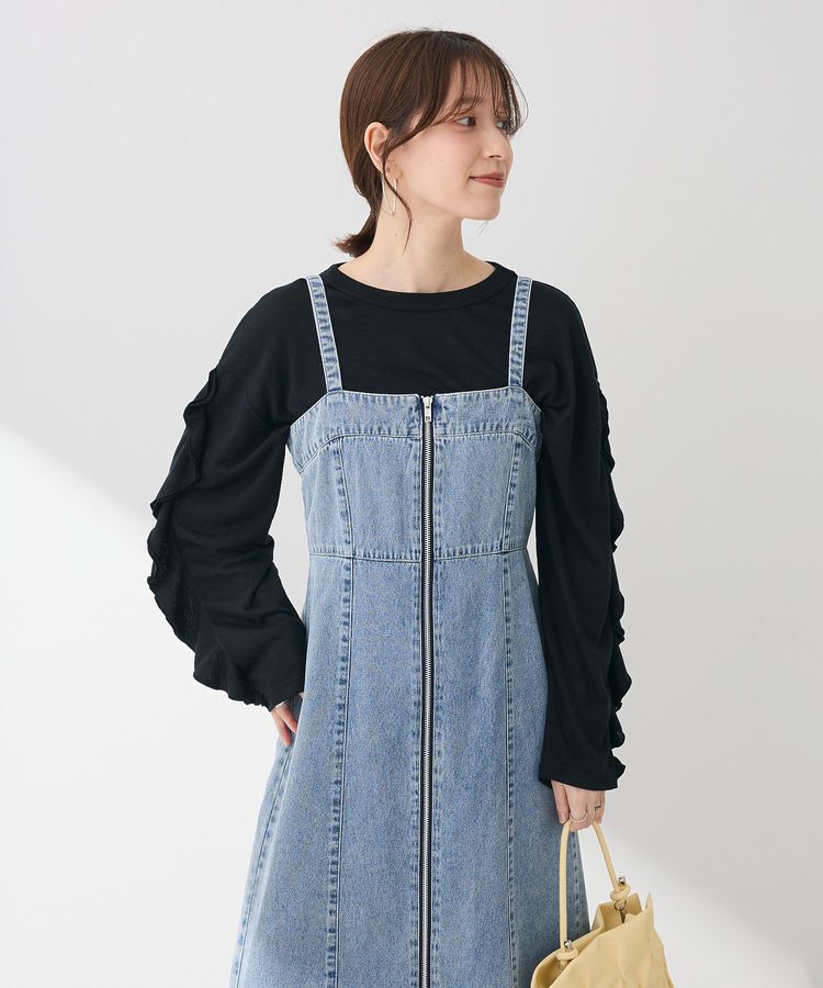 Green Parks「・ELENCARE DUE デニムW-ZIPジャンスカ」|ジャンパースカート|