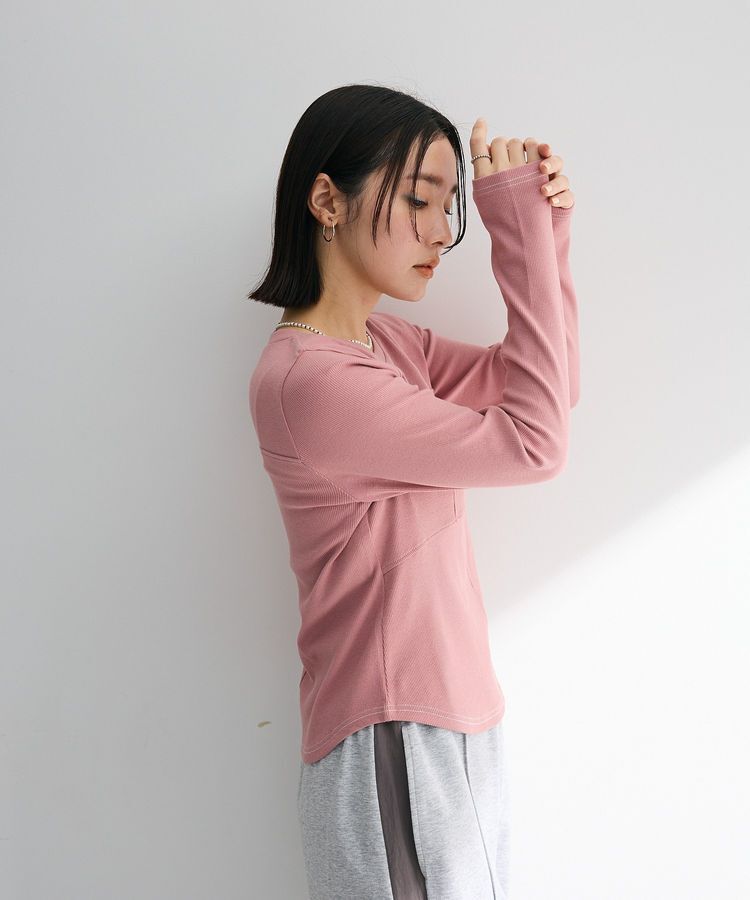 Green Parks「・SUGAR SPOON ビスチェラインリブロンTEE」|Tシャツ・カットソー|