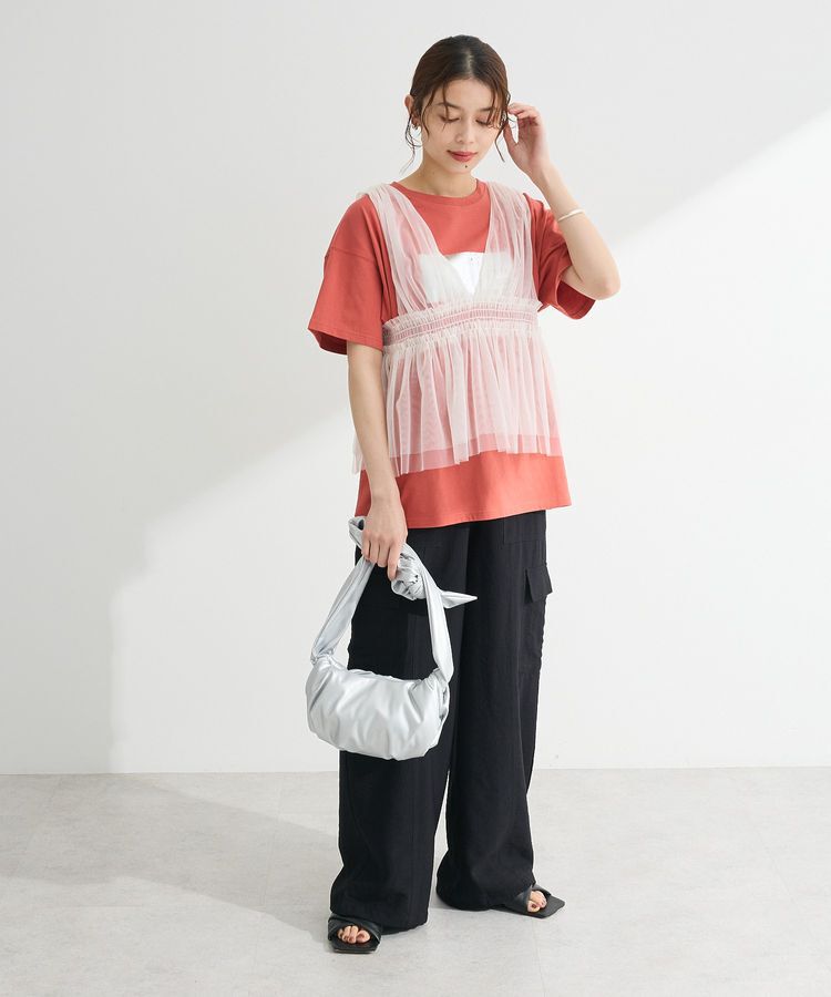 Green Parks「・ELENCARE DUE チュールシャーリングビスチェ」|ベスト・ジレ|