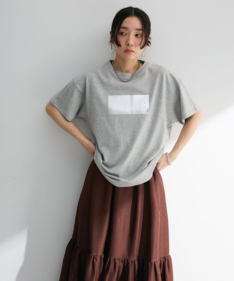 Green Parks「・ELENCARE DUE 箔プリントTEE」|Tシャツ・カットソー|Gray Mixture