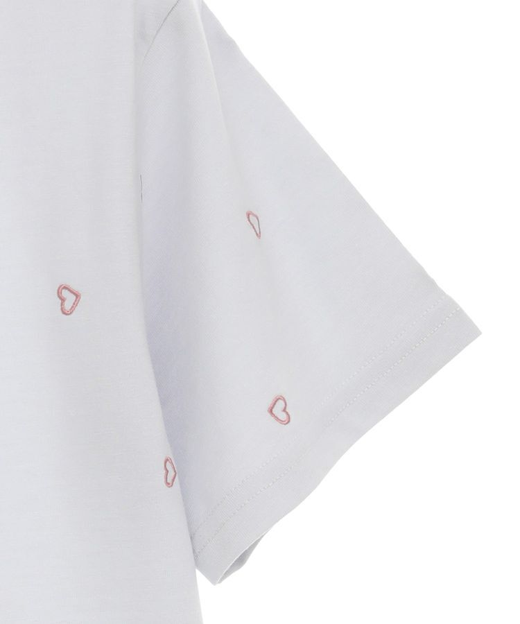 Green Parks「・DOUBLE FLAGS ハート総柄刺繍TEE」|Tシャツ・カットソー|