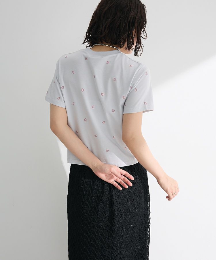 Green Parks「・DOUBLE FLAGS ハート総柄刺繍TEE」|Tシャツ・カットソー|