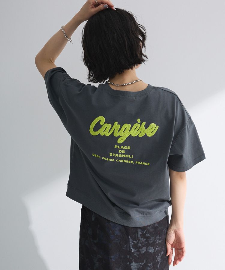 Green Parks「さがら刺繍Tシャツ」|Tシャツ・カットソー|Charcoal Gray