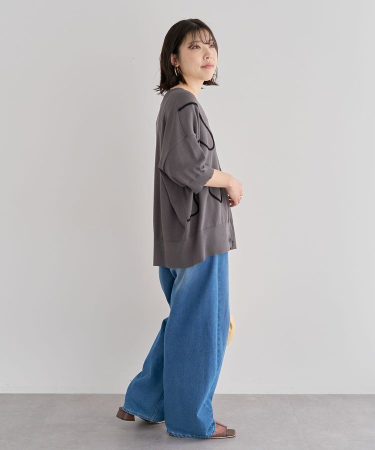 armonia「刺繍コードVネックフレンチカーディガン」|カーディガン|