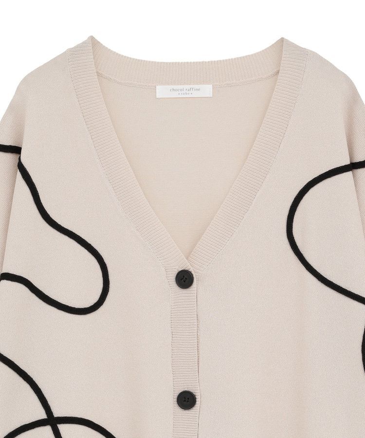 armonia「刺繍コードVネックフレンチカーディガン」|カーディガン|