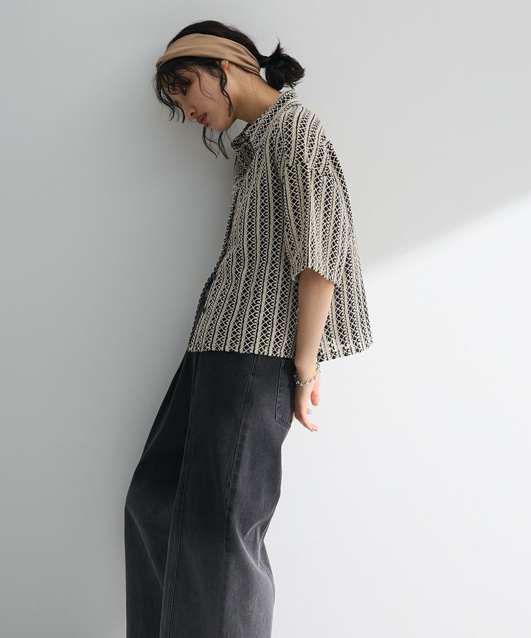 Green Parks「インド綿 衿付きレースシャツ」|シャツ・ブラウス|