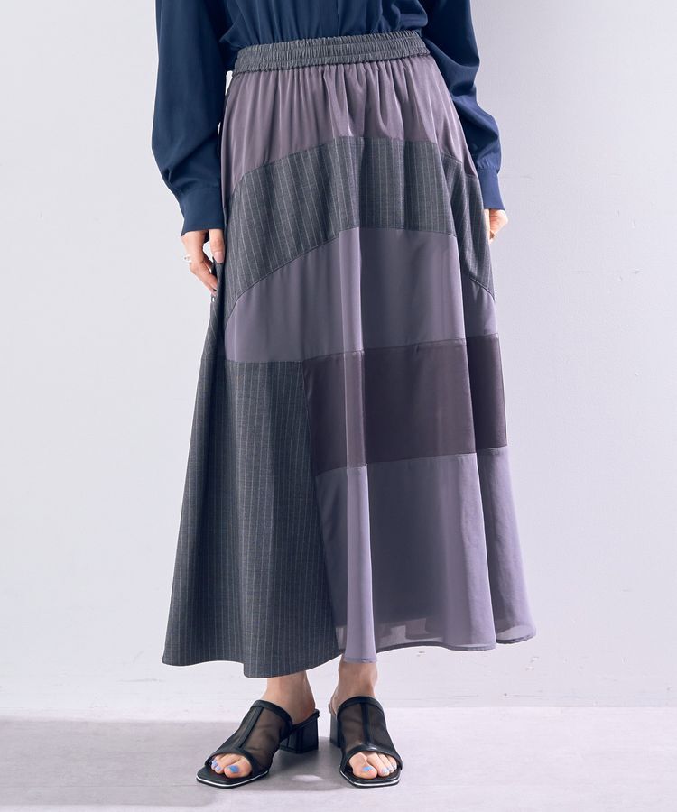 Editt by YECCA VECCA「異素材MIXデザインスカート」|スカート|Gray