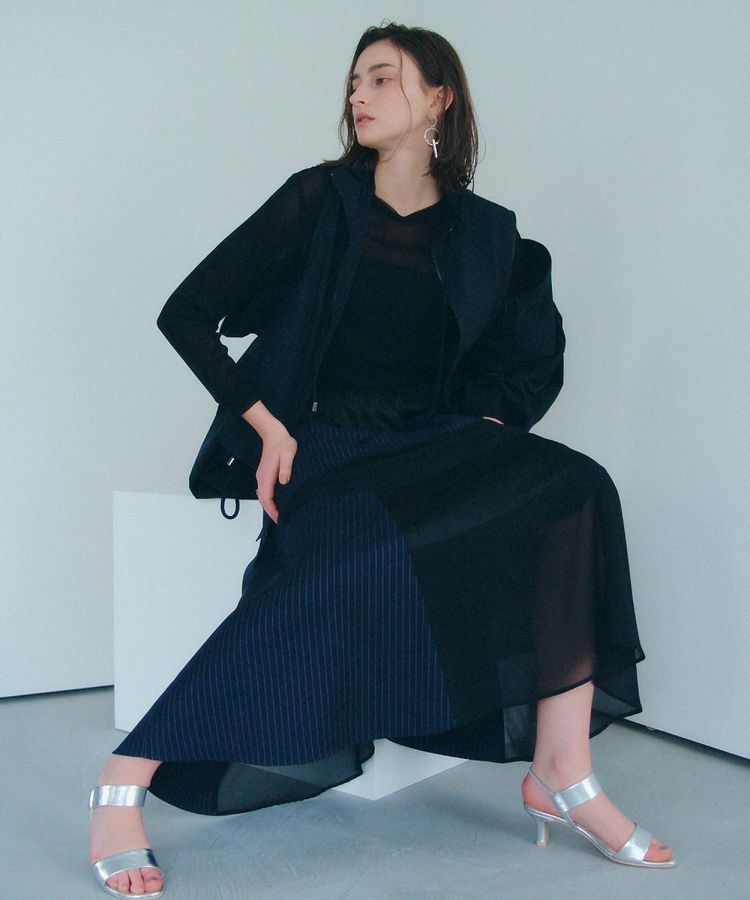 Editt by YECCA VECCA「異素材MIXデザインスカート」|スカート|Navy