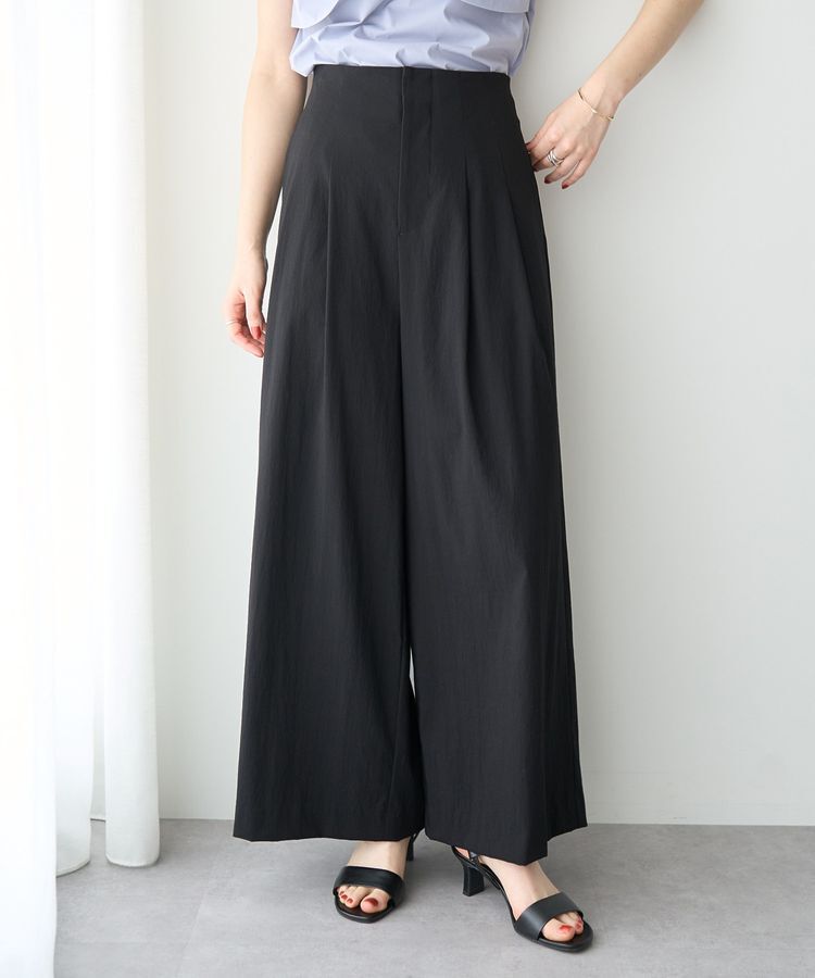 YECCA VECCA「ドライタッチストレッチワイドパンツ」|その他|Black