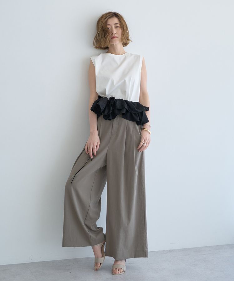 YECCA VECCA「ドライタッチストレッチワイドパンツ」|その他|