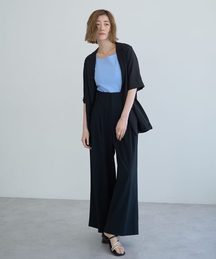 YECCA VECCA「ドライタッチストレッチワイドパンツ」|その他|