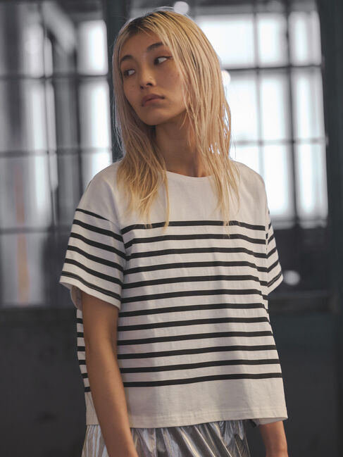 GARAGE OF GOOD CLOTHING「ボーダープリントTシャツ」|Tシャツ・カットソー|ボーダーブラック