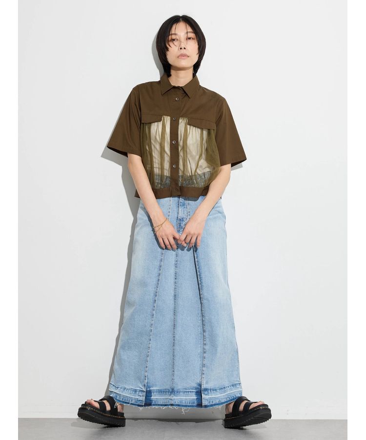 GARAGE OF GOOD CLOTHING「タックデニムスカート」|スカート|