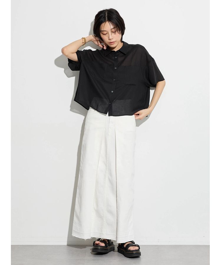 GARAGE OF GOOD CLOTHING「タックデニムスカート」|スカート|