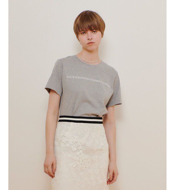 allureville「コンビフォントＴシャツ」|その他|グレー