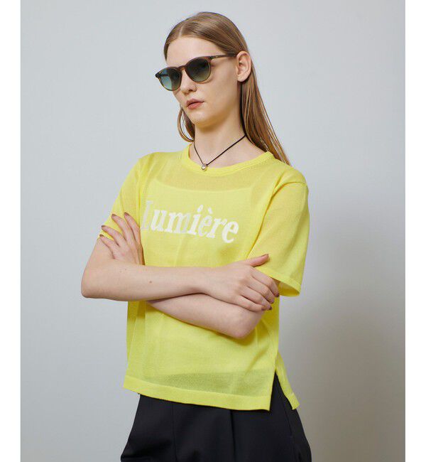 allureville「エンブロイダリーロゴニットＴ」|ニット・セーター|