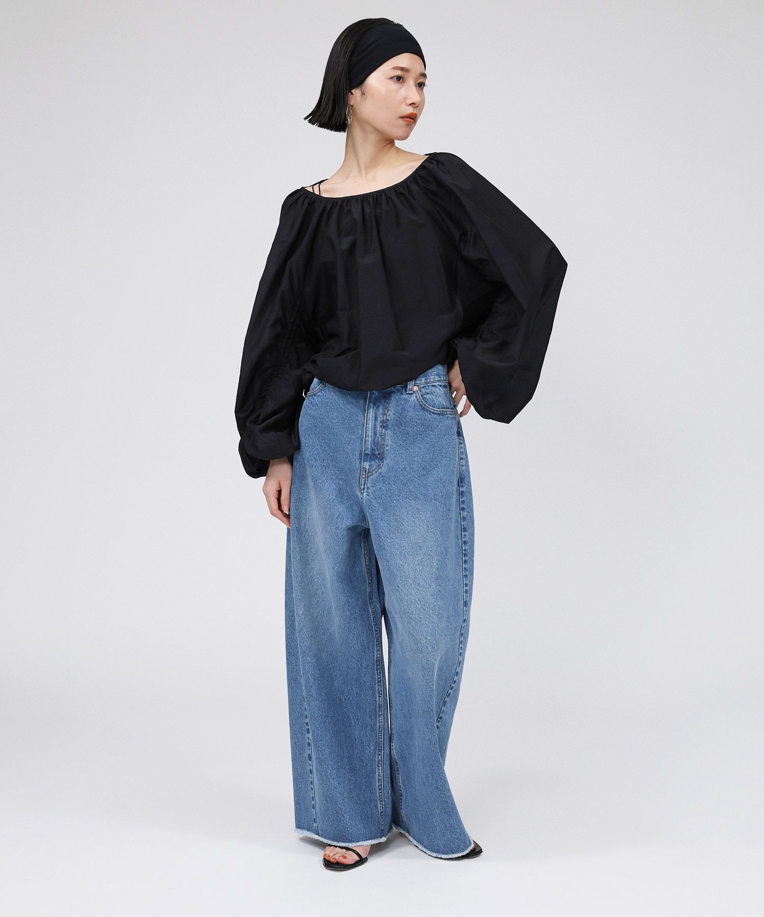 BABYLONE「ﾊﾞﾚﾙﾚｯｸﾞﾃﾞﾆﾑPT」|デニム|