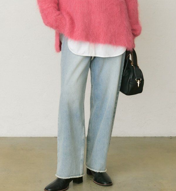  「《リバイバル》【低身長/高身長対応】タテストレッチ足長デニムパンツ」|その他|サックスブルー