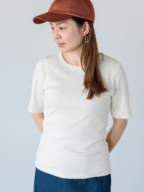 Lugnoncure「【抗菌防臭】クルーネックリブTシャツ」|Tシャツ・カットソー|