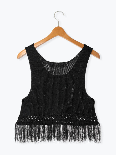 Lugnoncure「フリンジニットビスチェ」|ニット・セーター|