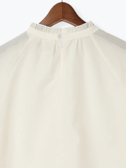 Te chichi TERRASSE「【イージーケア】無地/柄アソートスタンドフリルブラウス」|シャツ・ブラウス|