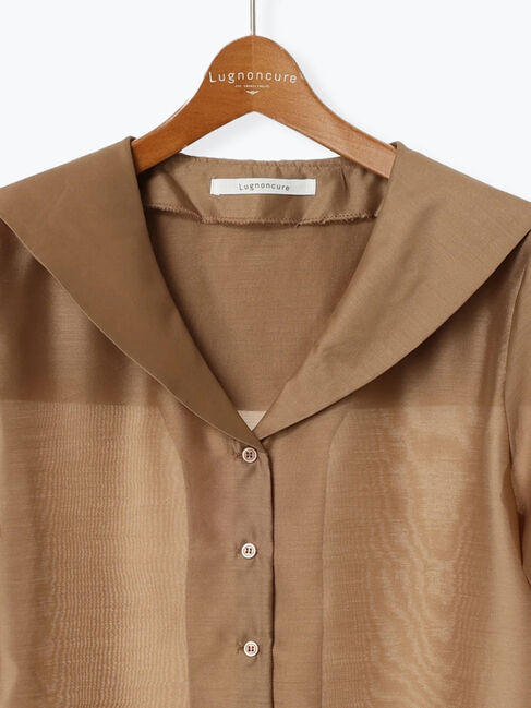 Lugnoncure「セーラーカラーシアーシャツ《2025summer catalog item》」|シャツ・ブラウス|