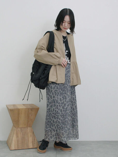 Samansa Mos2 blue「ラメプリーツアソート柄スカート」|スカート|