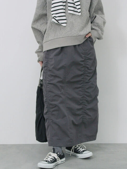 Samansa Mos2 blue「シャーリングスカート」|スカート|