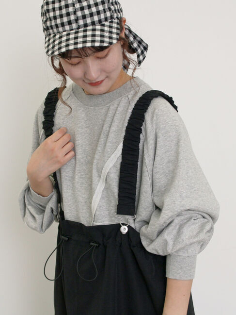 Samansa Mos2「ミニ裏毛ブロッキングショートスウェット」|Tシャツ・カットソー|